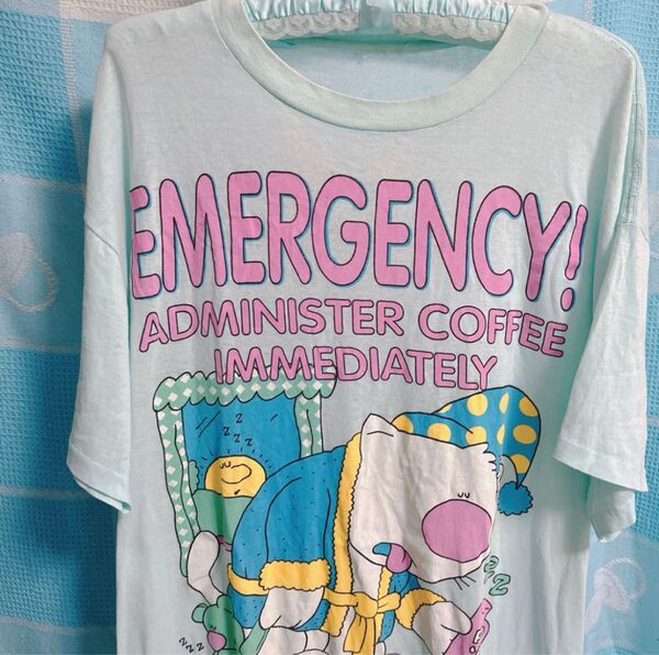 USA古着☆ねこ☆ロング丈Tシャツ☆ヴィンテージ☆ファンシー☆80s☆90s☆