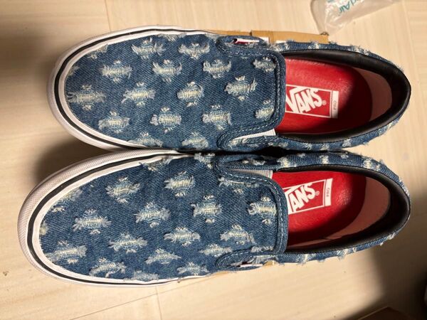 VANS 20SS Supreme Hole Punch Denim Slip-On Pro バンズ スニーカー スリッポン