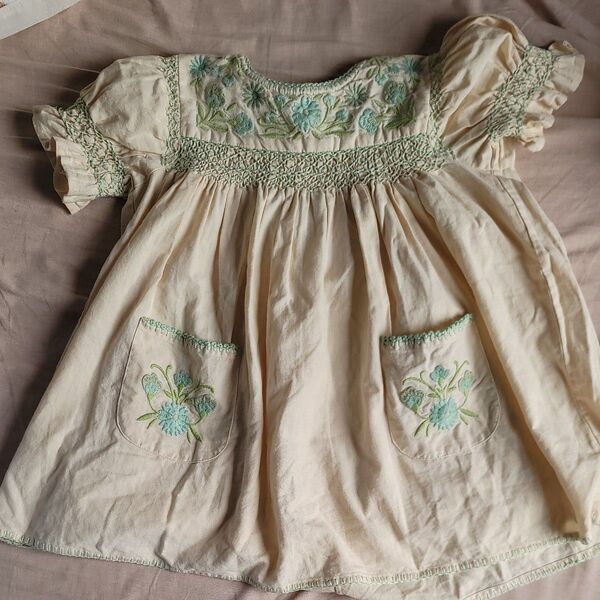 Apolina dora dress milk 5-7y