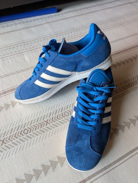 adidas Gazelle ブルー スエード スニーカー 28cm