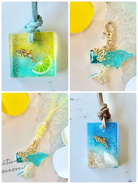【専用画面】ハンドメイド ネックレス レジン イルカ