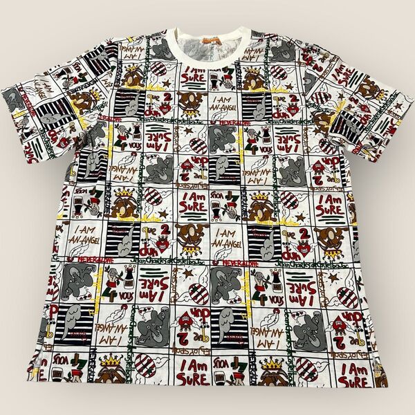 CASTELBAJAC カステルバジャック 総柄 ゴルフウェア Tシャツ 3号 Lサイズ 半袖 カットソー プリントT メンズ