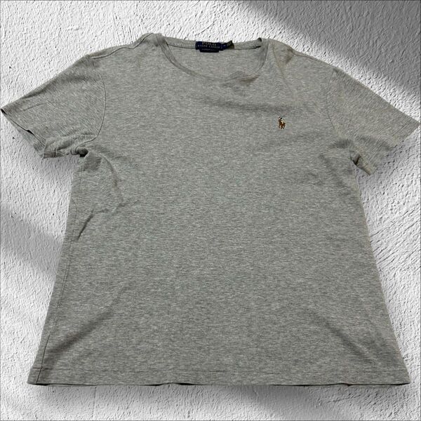 POLO RALPH LAUREN ポロラルフローレン ポニー刺繍 半袖 Tシャツ メンズ Mサイズ 灰色 グレー カットソー