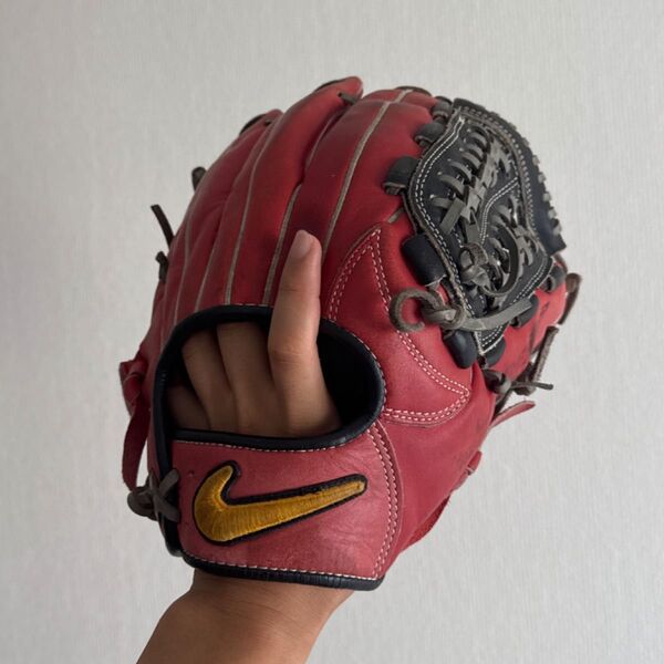 NIKE 野球グローブ レッド 大人用 ミズノプロ