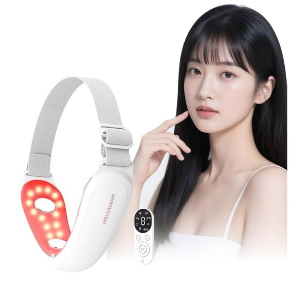 美顔器 ems リフトケア 小顔ベルト 光エステ 美容グッズ リモコン付き フェイスライン USB充電式 自宅 ダイエット