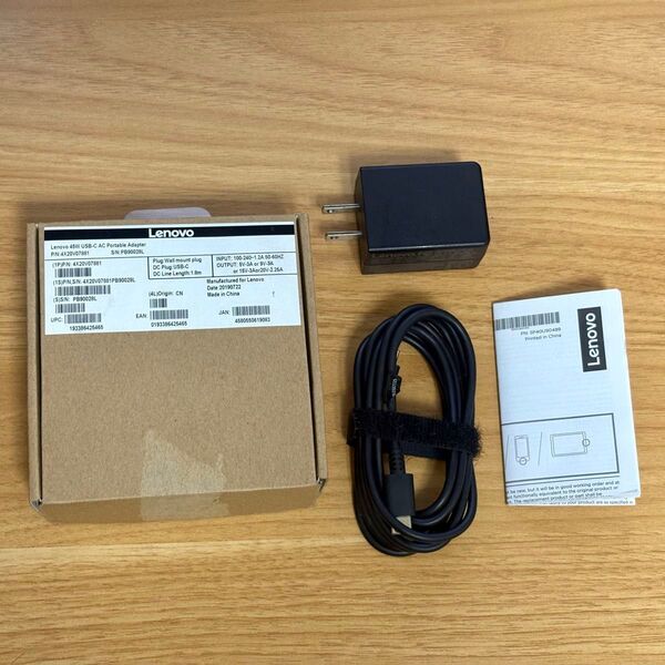 純正┃Lenovo 45W USB-C AC Portable Adapter┃WAH007┃レノボ┃充電器