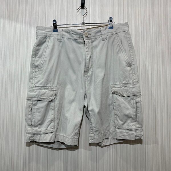 ライトグレー カーゴショートパンツ セントジョンズベイ 古着 アメカジ カーゴ 古着 ハーフパンツ 00s コットン ベージュ