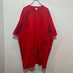 USA製 フルーツオブザルーム シングルステッチレッド Tシャツ XXXL アメリカ古着 Tシャツ USA製 コットン 半袖