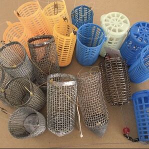 鉄ドンブリ プラカゴ 18個セット サビキカゴ サイズ色々 サビキ釣り アミエビ アジ イワシ