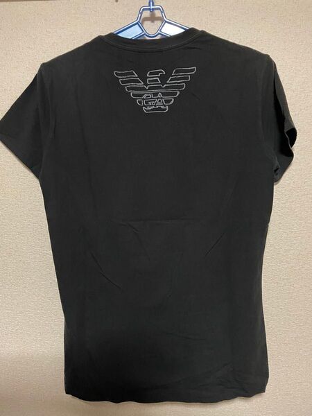 エンポリオアルマーニ イーグル ロゴ Tシャツ Mサイズ ブラック 【訳あり!】