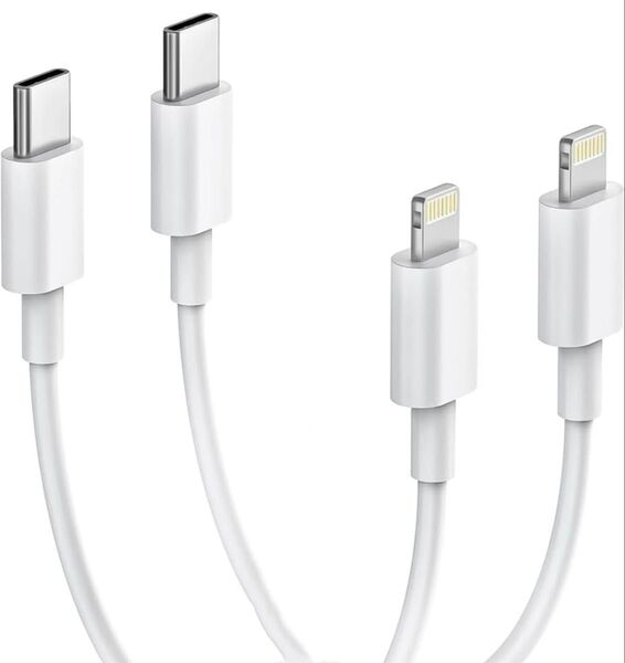iphone 充電・転送ケーブル 0.3m 2本セットLightning to type-c MFi認証