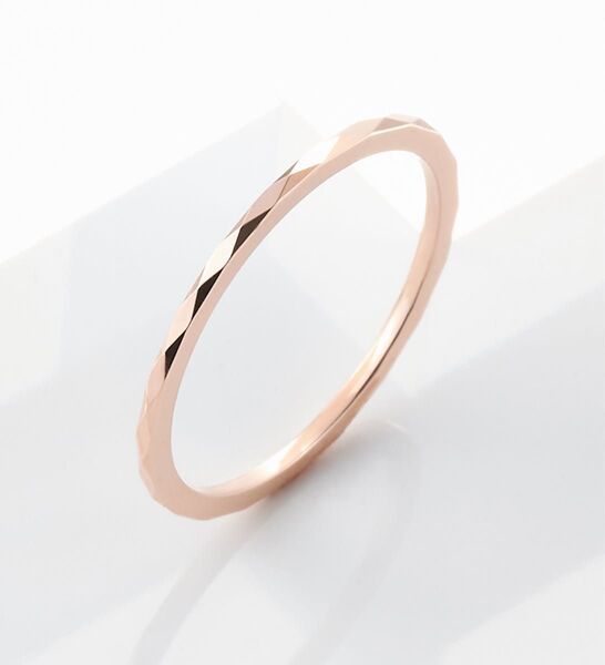 bloom シルバー ピンクゴールドメッキ リング 5号