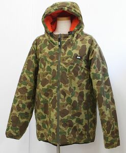 良品★FTC★REVERSIBLE HOODED PUFFY JACKET (CAMO/ORANGE)★Mサイズ