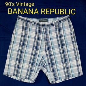 90's BANANA REPUBLIC バナナリパブリック マドラスチェック ショートパンツ