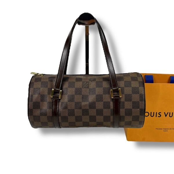 ルイヴィトン ハンドバッグ パピヨン 26 ダミエレザー エベヌ LOUIS VUITTON ブラウン ショルダーバッグ