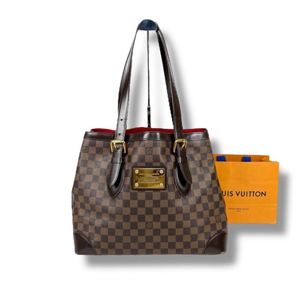 LOUIS VUITTON ルイヴィトン トートバッグ ハムステッドMM ダミエレザー エベヌ ブラウン N51204