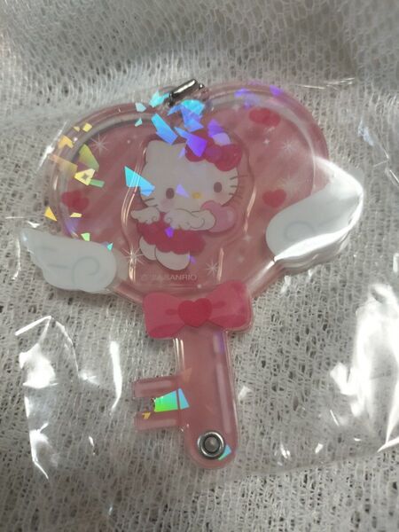サンリオキャラクターズ シークレットカスタムアクリルチャーム エンジェルシリーズ ハローキティ キーホルダー ハート 未使用