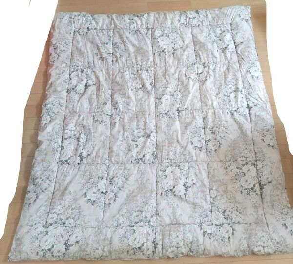 花柄 大判 掛け布団(中古)ピンク系