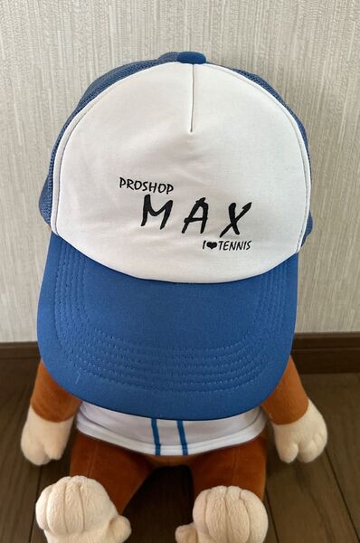PROSHOP MAX メッシュキャップ テニス 青×白 フリーサイズ