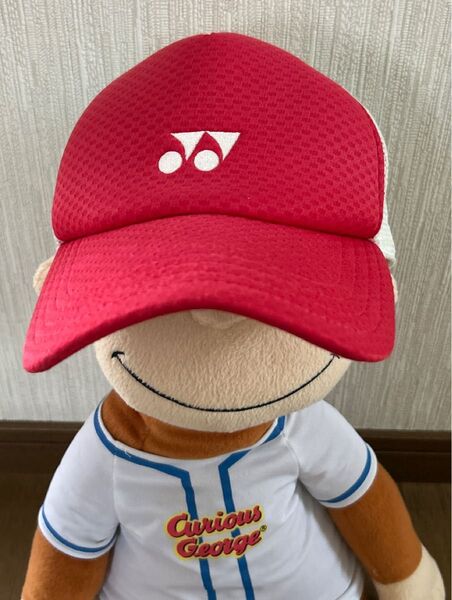 YONEX メッシュキャップ レッド 中古品