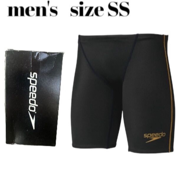 【新品】スピード speedo メンズ 競泳用 水着 サイズSS SD76C06 ゴールド GD 競パン スパッツ ブラック