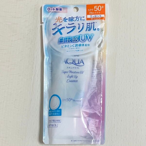 スキンアクア スーパーモイスチャーUV ライトアップエッセンス 日やけ止め キラリ肌 白玉 70g SPF50+ PA++++