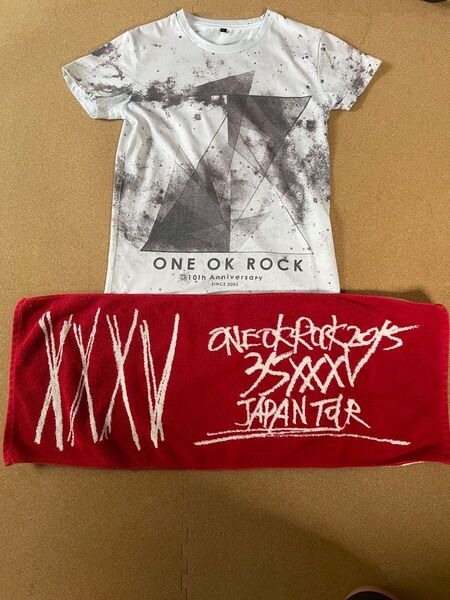 ONE OK ROCK 10th Anniversary Tシャツ Sサイズ & 35xxxv タオル