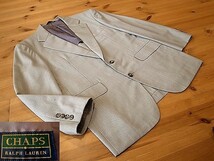 美品 CHAPS RALPH LAUREN ラルフローレン ２釦 オールシーズン 千鳥格子 ピンチェック ジャケット ブレザー M相当_画像1