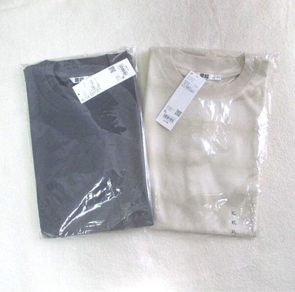 UNIQLO U エアリズムコットンオーバーサイズボーダーTシャツ(5分袖)&エアリズムコットンクルーネックTシャツ(長袖)