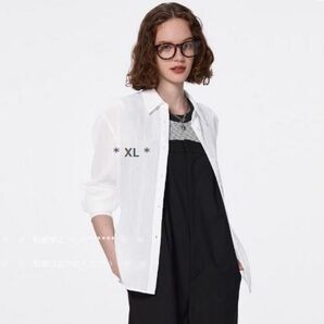 テクスチャーシアーシャツ XL GU