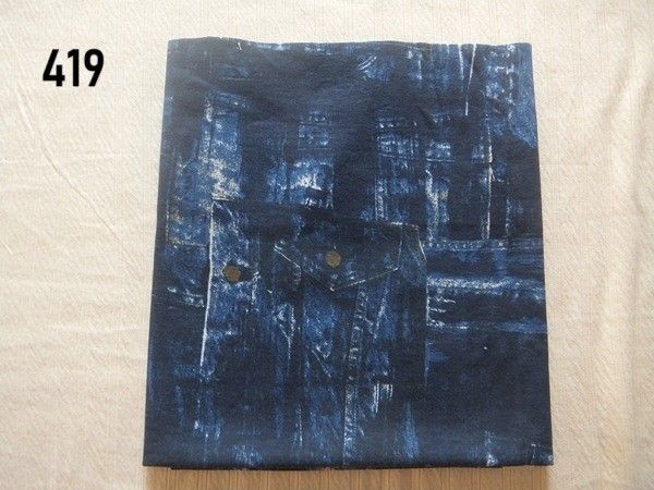 419/slowboat/40ポンチ/denim fan/ネイビー/ハギレ
