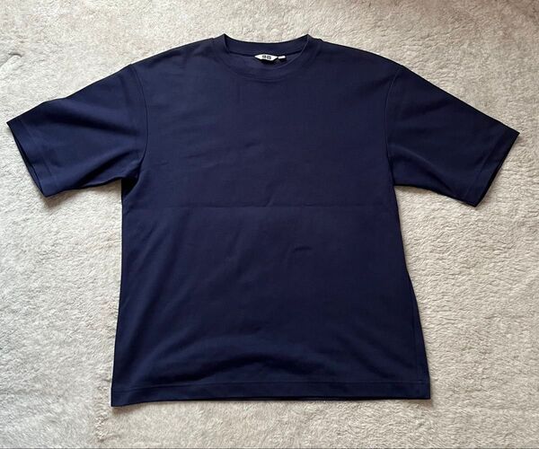 UNIQLO ユニクロ エアリズムコットンオーバー Tシャツ 5分袖 古着 トップス アパレル 無地 トップス Lサイズ