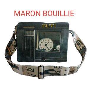 美品 MARON BOUILLIE マロンブイリー ショルダーバッグ 時計柄