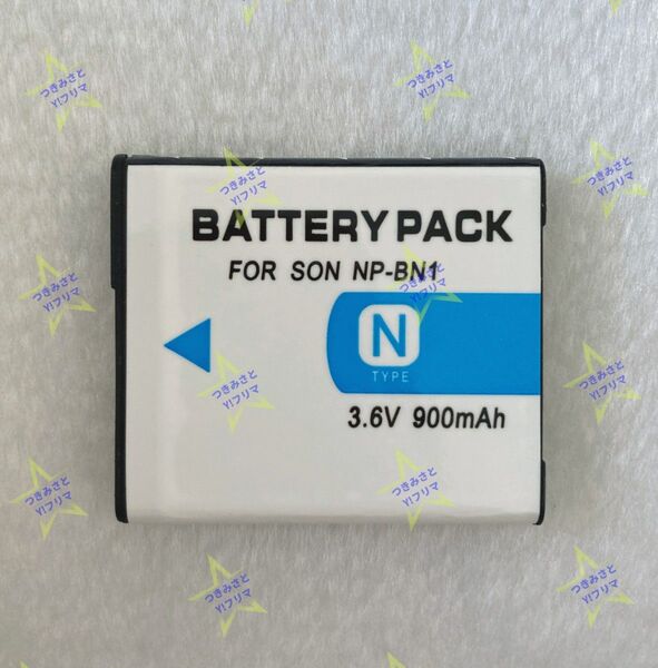 【新品】ソニー SONY対応 NP-BN1 互換バッテリーパック 充電式電池 残量表示 純正充電器対応 1個①