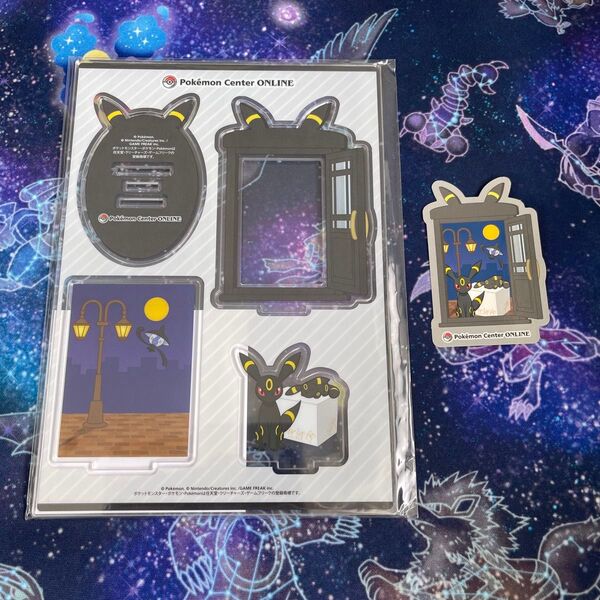 ポケモンセンター オンライン 当選品 ブラッキー アクリルスタンド ステッカー セット 新品未使用 非売品