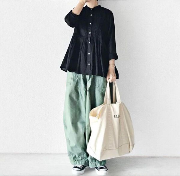 ブラウス パンツ セットアップ リラックス コーディネート