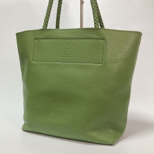 【美品】HIROFU ヒロフ トートバッグ チェスタ L レザー グリーン