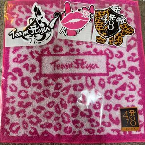 【新品未開封】Team Ayu限定スクラッチ景品 ハンドタオル(ピンク)&ステッカー3種セット