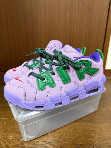 NIKE ナイキアップテンポ AMBUSH/アンブッシュ×ナイキ・モアテン ロー・ライラック・紫緑・ 【並行輸入】