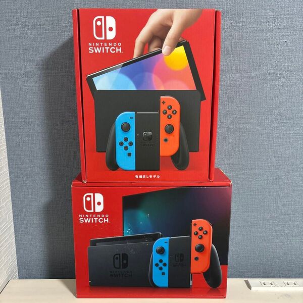 【2台セット】有機EL Nintendo Switch ネオンブルー ネオンレッド 任天堂