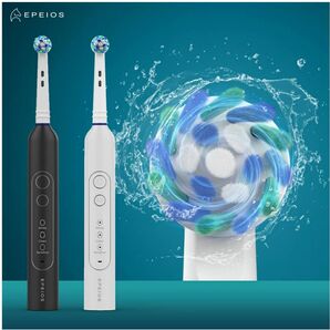 回転式電動歯ブラシ マットブラック 3D洗浄
