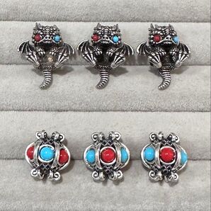 【6個セット】 ベビードラゴン 南瓜 金属パーツ ブレスレットパーツ まとめ売り