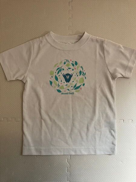 美品★モンベル★ウィックロン半袖Tシャツ100cm リーフダンス