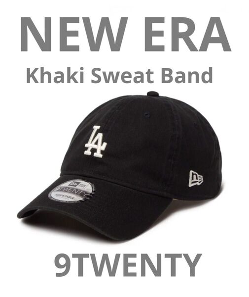 NEW ERA ニューエラ 9TWENTY キャップ カーキスウェットバンド ロサンゼルスドジャース ブラック 14388785