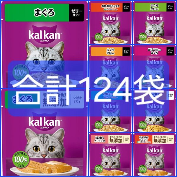 カルカン パウチ 1歳から 60g×124袋 成猫用 ウェットフード キャットフード 総合栄養食 水分補給 毎日食べることを考えた