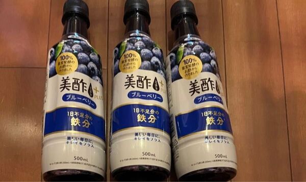 3本セット CJジャパン 美酢 ミチョ プラス ブルーベリー 500ml 酢飲料 希釈用 お酢 鉄分 葉酸 ビネガードリンク