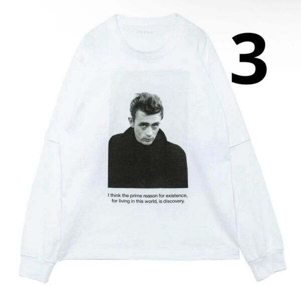sacai James Dean L/S T-shirt 25ss Tシャツ ロンT 白