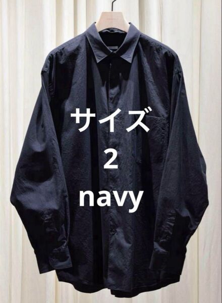 25SS COMOLI コモリシャツ NAVY サイズ2 長袖シャツ シャツ