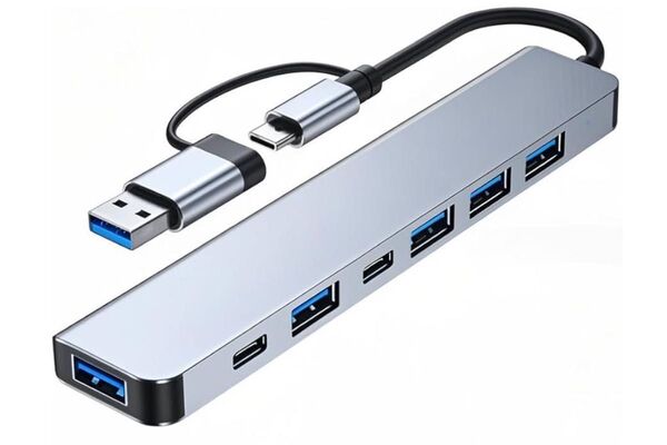 USBハブ 7-in-1 Type-C 拡張ドック usb-c hub 多機能PC拡張 5Gbps 高速転送