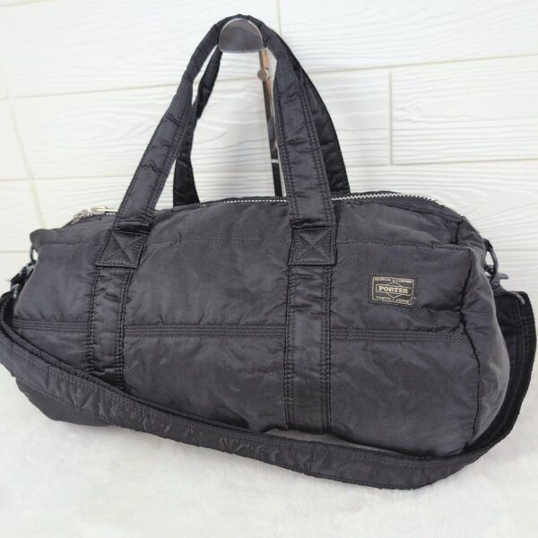 美品!PORTER ミニボストンバッグ タンカー 2way ブラック系